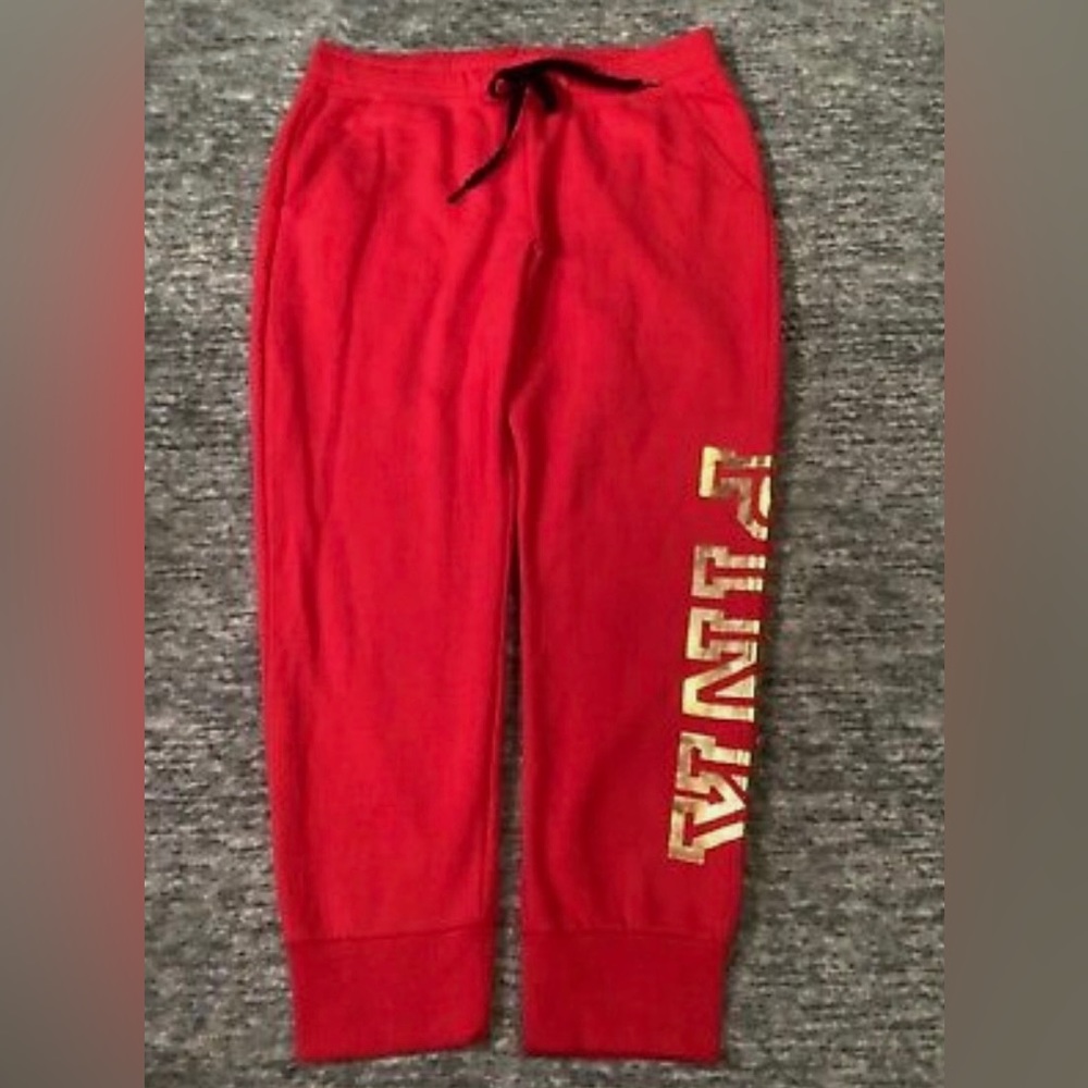PINK VS Red Jogger with gold logo